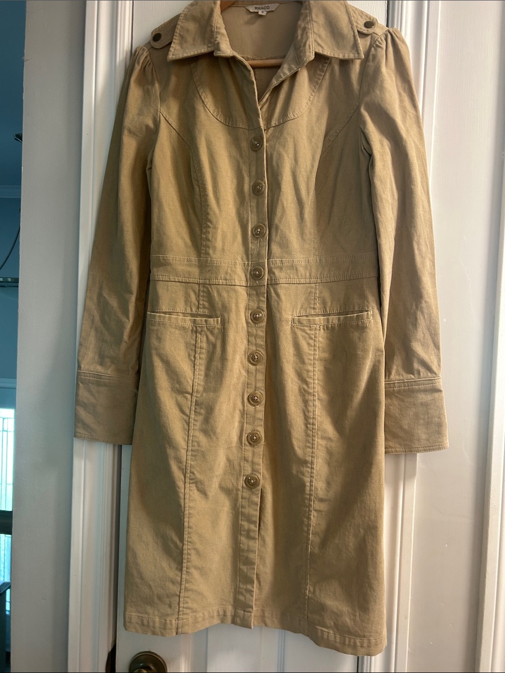 Women's Tan Button-Front dress